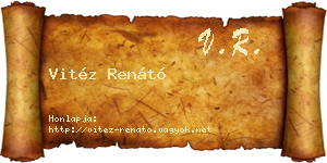 Vitéz Renátó névjegykártya