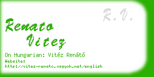renato vitez business card