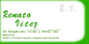 renato vitez business card